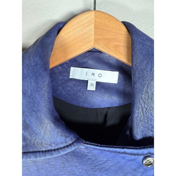 IRO Ashville Lambskin Leather Jacket $1200 size 36/4 US - Picture 8 of 12